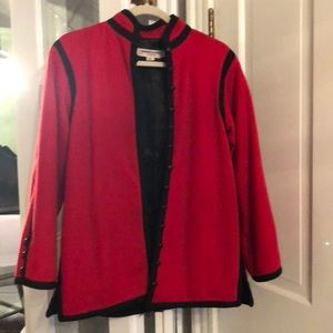 Vintage saint laurent. Red and black wool jacket